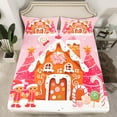 thumbnail image 2 of Castle Fairy Gingerbread Man 3pcs Twin Sheet Sets,Christmas Gifts Twin Fitted Sheet,Happy New Year Breathable Flat Sheet,Luxury Child Bedroom Decor, 2 of 7