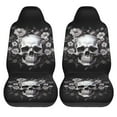 thumbnail image 2 of KAKALAD Skull Rose Flower 03 Car Seat Covers Set Vehicle Front Seats Protector 2 Pcs, 2 of 9