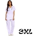 thumbnail image 3 of Women's Scrub Sets Six Pocket Medical Scrubs (V-Neck with Cargo Pant), 3 of 5