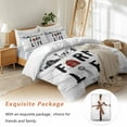 thumbnail image 7 of Farm Life Bedding Duvet Cover Set Twin Size 4 Pieces Farmhouse Barn Cow Chicken Pig Wood Grain Bedding Set with Zipper Closure, 1 Comforter Cover 68x86 Inches 1 Flat Sheet & 2 Pillow Cases, 7 of 7