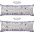 thumbnail image 5 of Lavender Flowers Body Pillow Cover Purple Flower Dragonfly Spring Floral Retro Board Long Pillowcase with Zipper Decorative Soft Large Bedding Pillow Cases for Couch,Sofa,Bedroom,Home Gifts 20"x54", 5 of 6