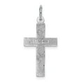thumbnail image 3 of 14K White Gold Charm Pendant Themed 27 mm 12 Diamond-Cut Cross, 3 of 4