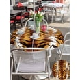 thumbnail image 6 of Outdoor Tablecloth with Umbrella Hole Zipper Leopard Stripes Round Tablecloth 54" Waterproof Outside Table Cloth Farmhouse Brown Black Animals Texture Patio Table Cover Tablecloths for Picnic Party, 6 of 8