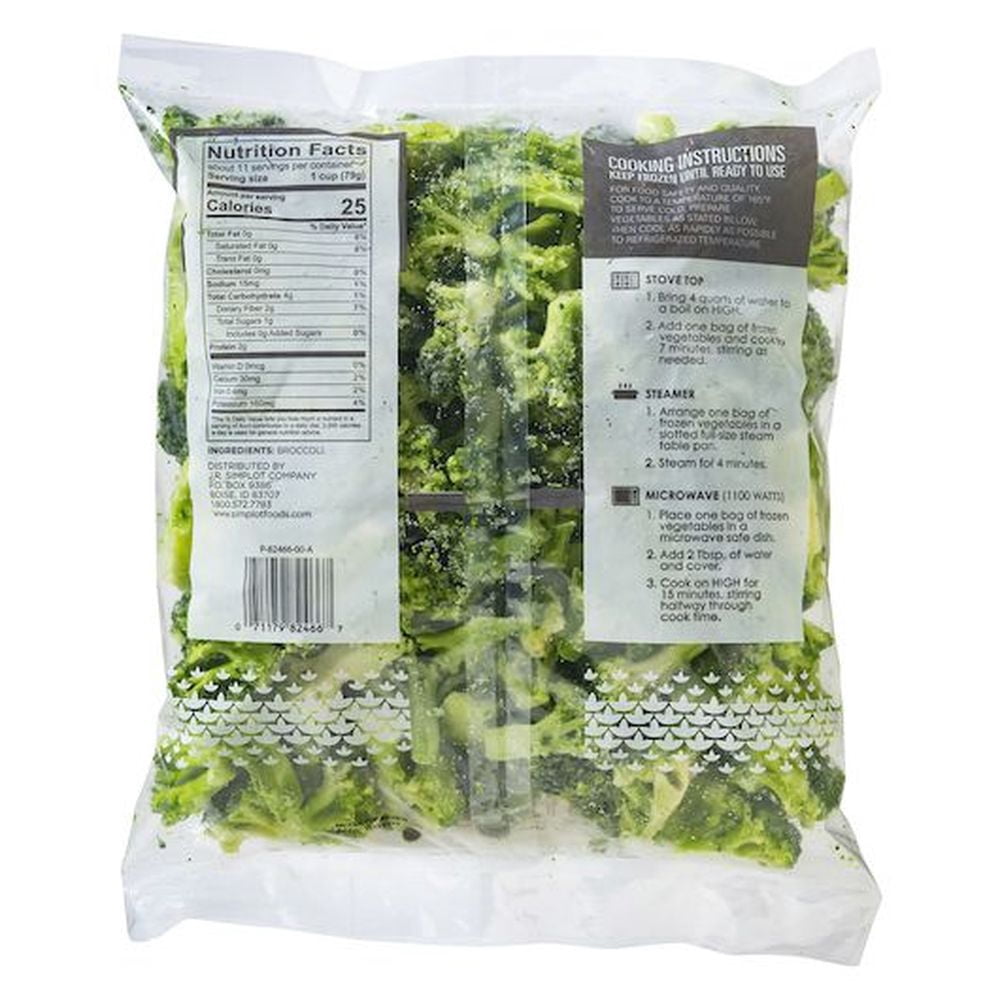 Simplot IQF Broccoli Florets - 32 oz. package, 12 packages per case
