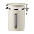 thumbnail image 2 of Bote de acero inoxidable para café con ventana visible – Contenedor hermético para alimentos con cierre de seguridad, bote de cocina de acero 304 para granos de café, té o harina., 2 of 5