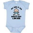 thumbnail image 3 of Inktastic Dad is Worlds Best Lawyer Boys Baby Bodysuit, 3 of 5