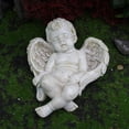 thumbnail image 2 of Cherubs Angels Resin Garden Figurine, indoor and outdoor home and garden Decorion, Adorable Angel Sculpture Memorial, 2 of 8