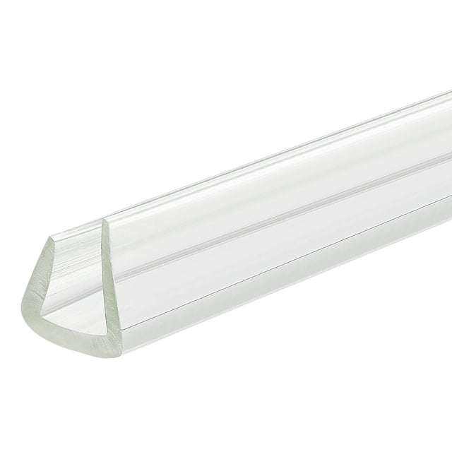 U Canal Borde Moldura, 4.9 Pies Longitud Goma Protección Sello Tira Borde Protector para 8-9mm Borde, (33/64" W x 15/32" H) Transparente