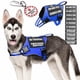 thumbnail image 1 of Chaleco para perros de servicio MOOGROU con etiqueta de identificación y 10 parches, color azul M, 1 of 7