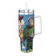 thumbnail image 1 of Taza de hielo Toy Story de 40 oz con asa, taza aislada duradera que mantiene las bebidas calientes o frías, para deportes al aire libre, fitness, gran capacidad, talla única., 1 of 8
