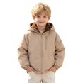 thumbnail image 3 of Toddler Boys Hooded Winter Jacket Lined Warm Zip Up Coat Water Outerwear with Pockets for Kids 18 Months‑8 Years, 3 of 8