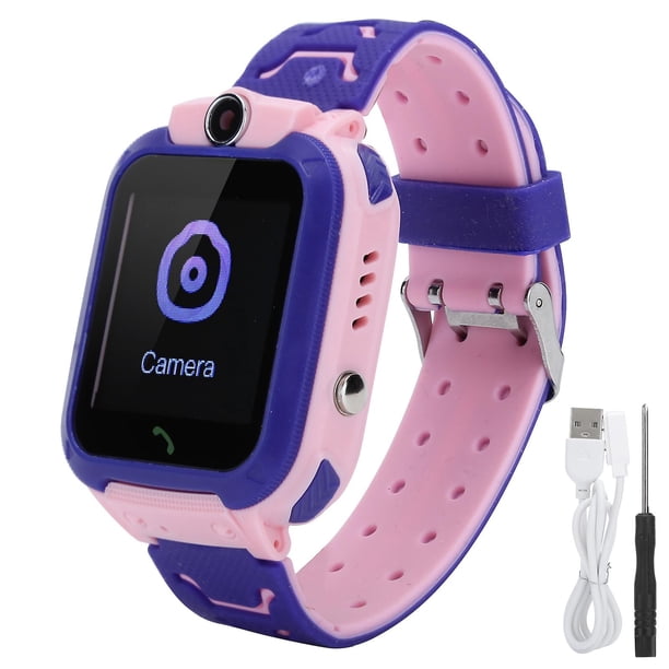 Kids SOS Phone Watch SIM Card IP67 Waterproof Gift for Girls Boys Pink