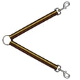 thumbnail image 1 of Buckle-Down Leash Splitter - Racing Stripe Brown Gold - 1" Wide - 30" Length, 1 of 1