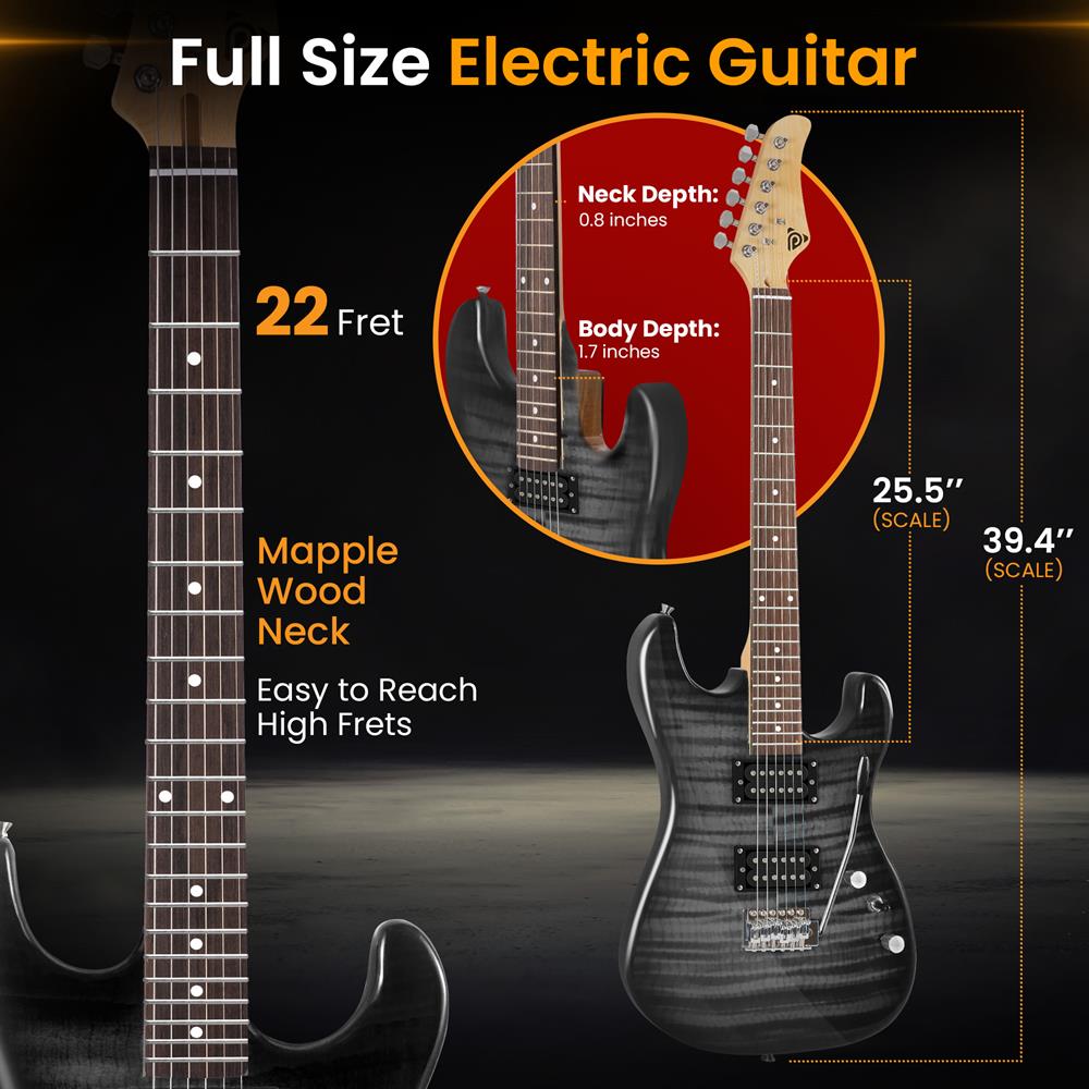 6-String Electric Guitar Kit- Includes Amplifier with Accessory Kit