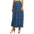 thumbnail image 3 of Bimba Womens Designer Pajamas Blue Wide Leg Palazzo Pants Back-Elastic-Waist, 3 of 7