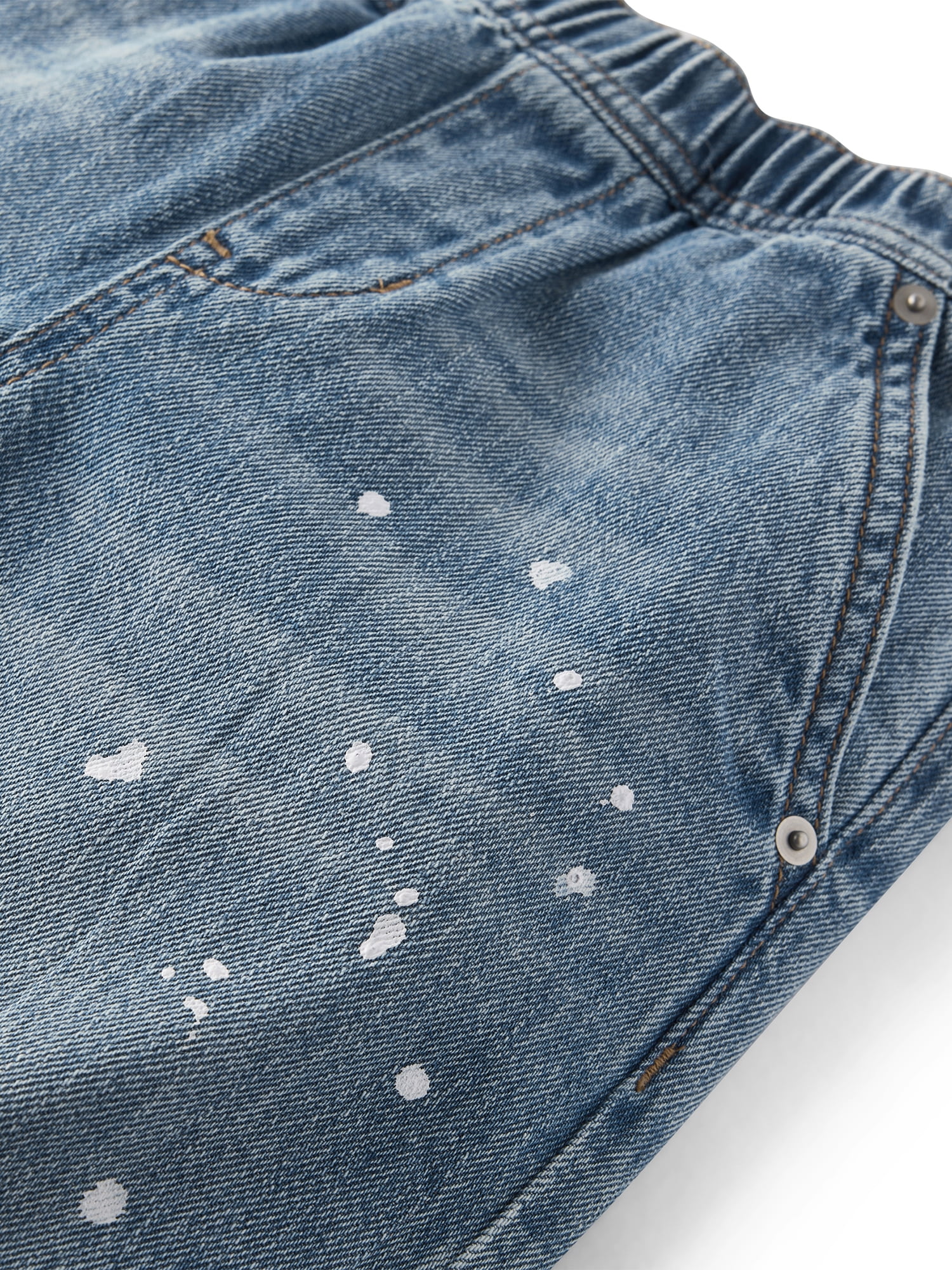 The Children's Place Boys Paint Splatter Super Baggy Pull On Jeans, Sizes 4-16