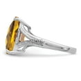 thumbnail image 3 of Primal Silver Sterling Silver Checker Cut Whiskey Quartz Ring, 3 of 5