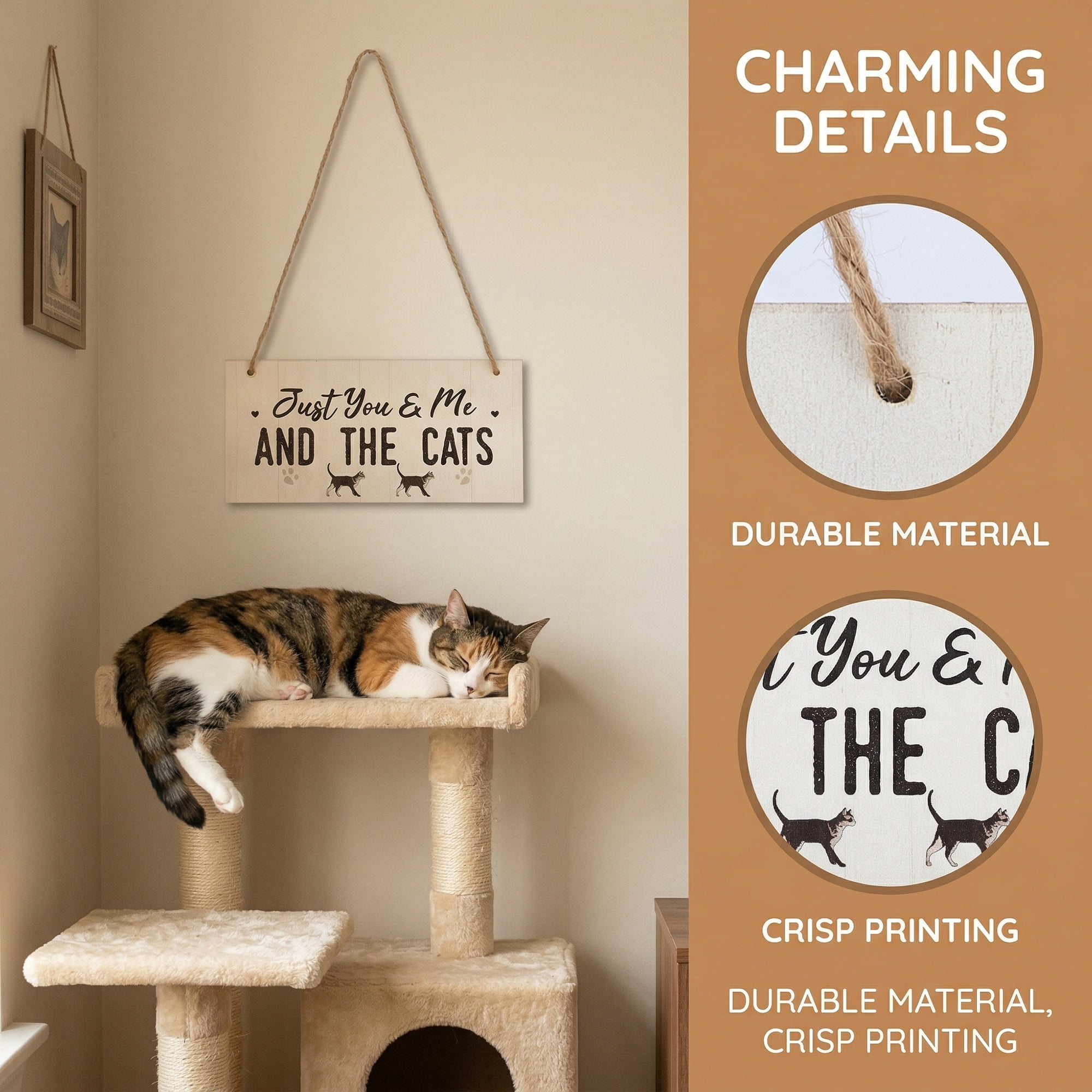 Unique Bargains Pet Sign Home Decor Decorative Wall Plaque Style I 3.9in
