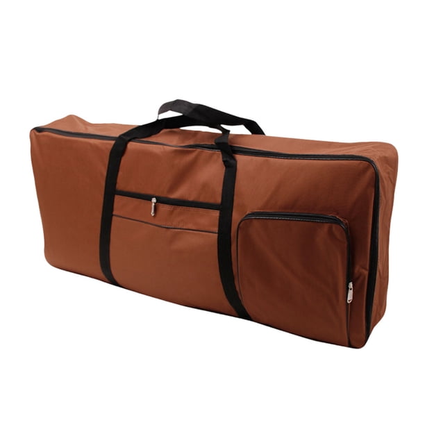 Estuche para piano Toystoory 61 notas bolsa para teclado de órgano electrónico resistente al agua color café