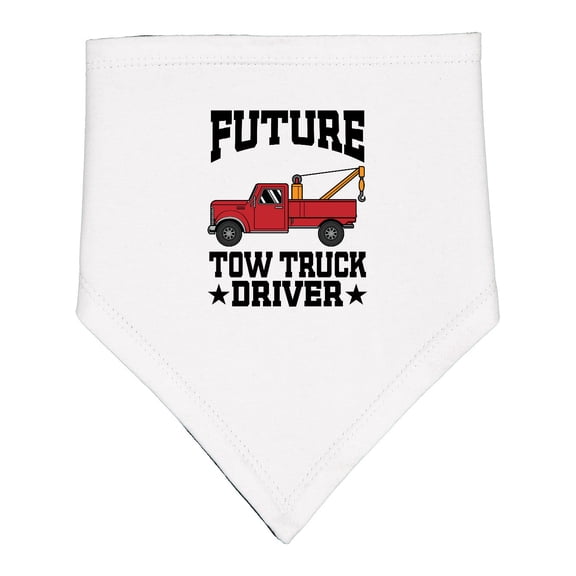 Inktastic Future Tow Truck Driver Baby Bandana Bib
