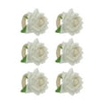 thumbnail image 2 of GROWTH TANK Handicraft Flower Napkin Rings Napkin Holder for Luncheons Party Wedding White, 2 of 3