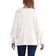 thumbnail image 3 of INSPIRAR CHIC Camisetas de Manga Larga Sencillas para Mujeres, Ajuste Suelto, Puños Fruncidos, Camisetas de Manga Larga, Blusas Blancas M, 3 of 6