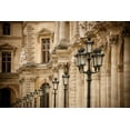thumbnail image 2 of Berzel, Erin 24x17 White Modern Wood Framed Museum Art Print Titled - Louvre Lampposts I, 2 of 4