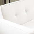 thumbnail image 5 of Futon Sofa Bed Convertible Couch Bed with Armrests Modern Living Room Linen Sofa Bed, Folding Recliner Futon Couch Sleeper Set with Solid Wood legs, 5 of 9