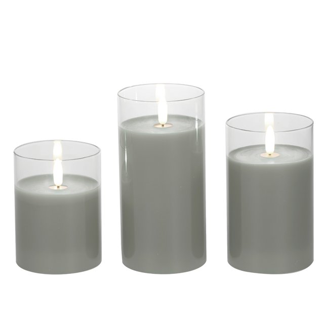Lámpara colgante 3PCS Kit de luces de velas sin llama parpadeantes Efecto de iluminación parpadeante dinámico 2 * AA Operado por celdas para cenas al aire libre en interiores Fiesta Boda Navidad Decor Romacci Lámpara colgante