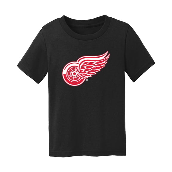 Toddler Chad & Jake Black Detroit Red Wings Primary Logo T-Shirt