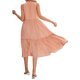 thumbnail image 5 of Lucakuins Mujer Verano A-line Midi Vestido Casual Color sólido Con cuello en V Volantes Sin mangas Suelto Vestido de playa de vacaciones Lucakuins  moda, 5 of 9