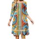 thumbnail image 1 of Vestido de escote cuadrado con espiral de fresco minoico, ca. 1400-1200 a. C., nuevo vestido elegante de talla grande para mujer, vestido ajustado a la cintura, Grecia minoica, Creta, 1 of 6