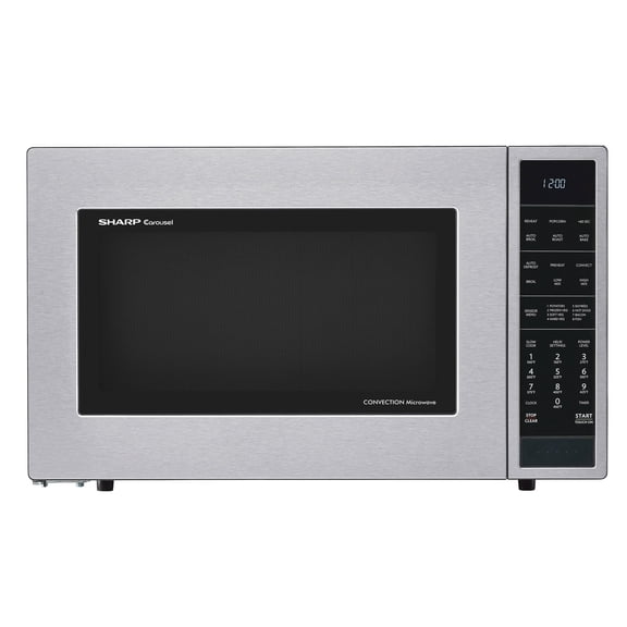 SHARP SMC1585KS Carousel® Countertop Convection Microwave Oven 1.5 cu. ft., 900W, Stainless Steel, Multi-Function, Auto Defrost, Broil, Roast, Bake