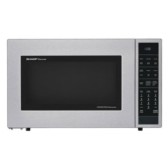SHARP SMC1585KS Carousel® Four à Micro-Ondes de Comptoir à Convection 1,5 Pi3, 900 W, Acier Inoxydable, Multifonction, Décongélation Automatique, Griller, Rôtir, Cuire