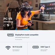 HTC VIVE Focus Vision VR Headset with Controllers, Consumer Edition, Bundle with Streaming Kit