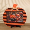 thumbnail image 4 of Clearance Sale | Pumpkin Shaped Wooden Photo Frame, Halloween Tabletop and Wall Display Ornament for Fall Decor, 4 of 8