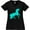 AB-Black, variant on Inktastic Aqua Unicorn Women's Plus Size V-Neck T-Shirt