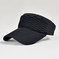 thumbnail image 4 of Women's Sun Visor Hat, Open Top Breathable Sports Cap for Summer Outdoor Activities, UV Protection Wide Brim Sun Hat for Golf and Tennis Black, 4 of 4