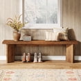 thumbnail image 2 of Tribesigns 63" Solid Wood Entryway Bench, Farmhouse Wooden Shoe Bench Seating Benches with Thickened Legs, Bench End of Bed, 2 of 6