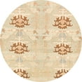 thumbnail image 1 of Ahgly Company Indoor Round Abstract Khaki Gold Oriental Area Rugs, 7' Round, 1 of 6