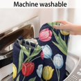 thumbnail image 5 of Pioneer Flower Floral Print Pattern Bathroom Rugs Mat, Non Slip Microfiber Bathroom Rug with Rubber Backing, Soft Mats for Bathroom Floor Tub Shower, 17"x27", 5 of 5