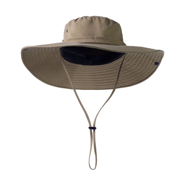 Sombrero tipo pescador con ala extragrande y ajuste regulable, resistente al viento, con hebilla, plegable, ideal para viajes y actividades al aire libre, con protección UV.