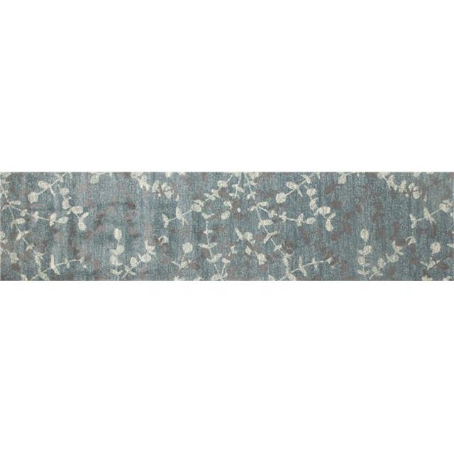 Art Carpet 24859 2 x 8 ft. Milan Collection Eucalyptus Woven Area Rug Runner, Aqua
