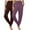 Purple, variant on Womens Pants Dgankt Women's Solid Color Leggings Casual Women's Pants On Clearance