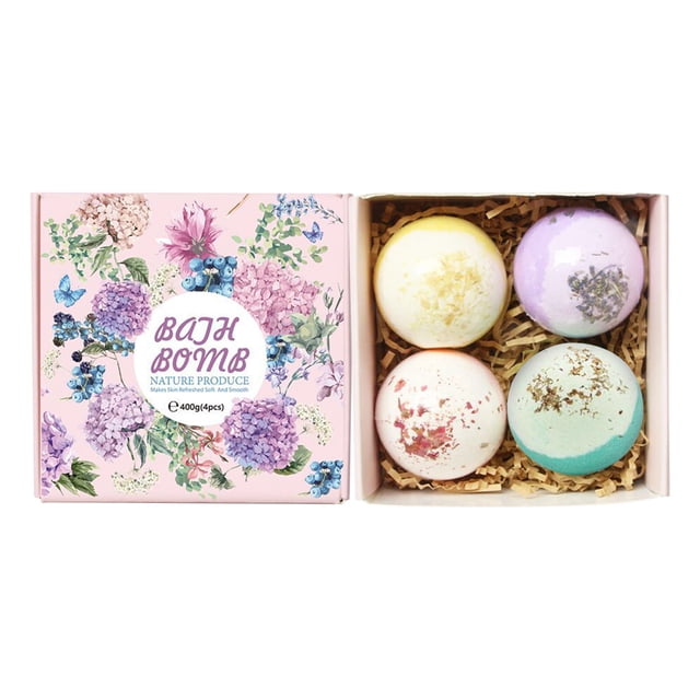 Fiudx Acetato de Flores Secas, Caja de Regalo de Leche de Aromaterapia de Baño, Ventas de Baño Relajantes de Spa, Experiencia Relajante Del Baño, Uso Doméstico de Lujo, Fragancia Duradera, Producto d
