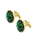 thumbnail image 2 of Saint Patrick's Day Elegant Stainless Steel Cufflink Set for Formal Attire, Made of High-Quality Stainless Steel, for Business Meetings and Special Events, 2 of 6