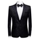 thumbnail image 3 of Traje de esmoquin jacquard para hombre, corte entallado, de dos piezas, para boda, fiesta y graduación, s202412241253, 3 of 5