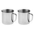 thumbnail image 1 of DOLITY 2 Pcs 1/2L Tasse de Mesure en Acier Inoxydable pour Café Lait avec Poignée, 1 of 7