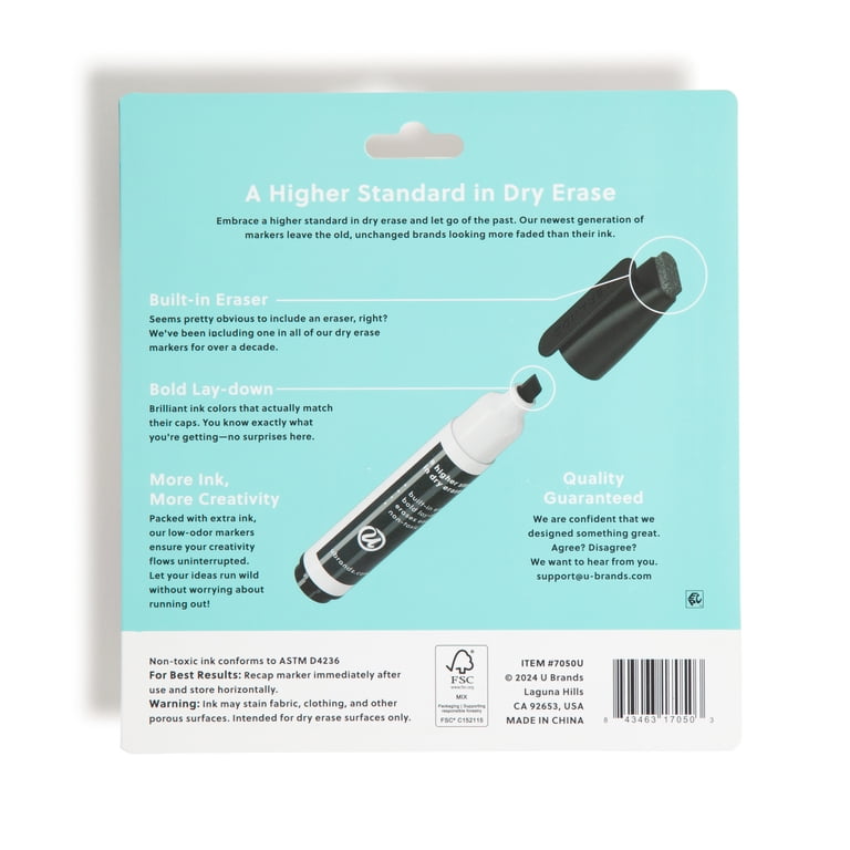 Dry Erase Markers with Chisel Tip, 6 Count photo 8