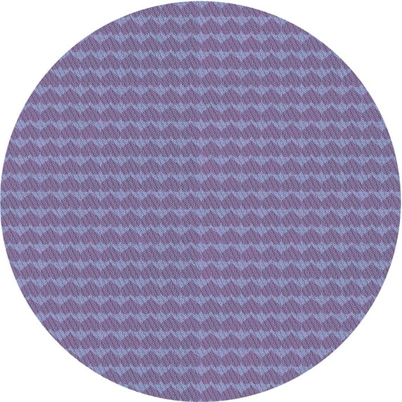 Ahgly Company Indoor Round Patterned Purple Mimosa Purple Area Rugs, 4' Round
